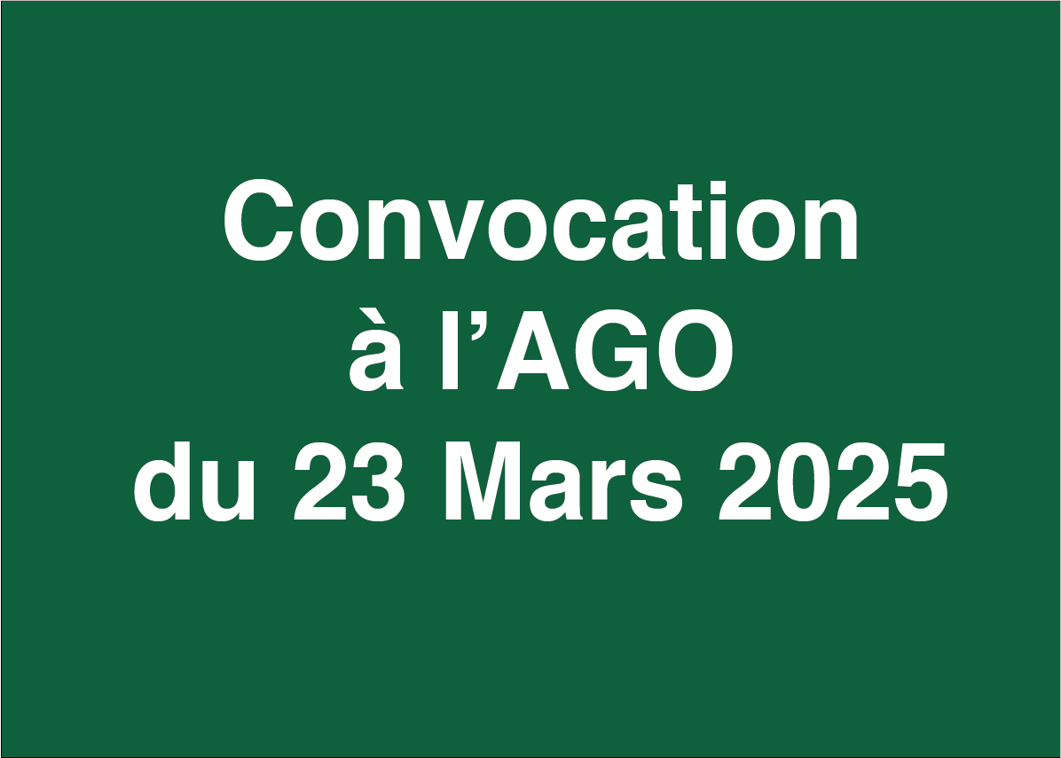 Convocation à l’AGO du 23 Mars 2025